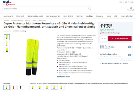Onze Dapro veiligheidsproducten zijn nu verkrijgbaar op Real.de!